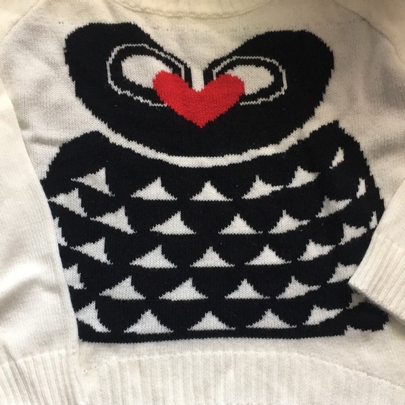 FOREVER 21 womens high low knit sweater with owl design. Size M. GUC - Picture 2 of 4